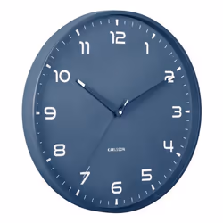 Karlsson KA6053BL, Mur, Horloge à quartz, Rond, Bleu, Aluminium, Orgullo