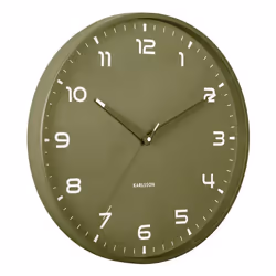 Karlsson KA6053GR, Mur, Horloge à quartz, Rond, Vert, Aluminium, Orgullo