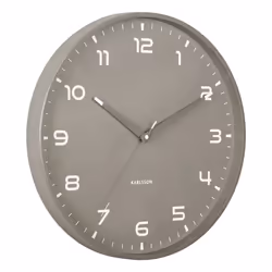 Karlsson KA6053GY, Mur, Horloge à quartz, Rond, Gris, Aluminium, Orgullo