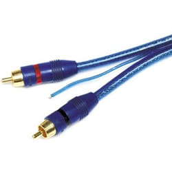 Câble RCA Stereo Double-Blindé avec Remote - CALIBER - Serie 400 - 4m - Bleu - Double blindage