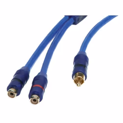 Adaptateur Y RCA - CALIBER - 1 RCA Male / 2 RCA Femelles - Double blindage - 30cm