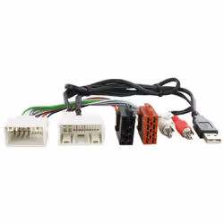 Fiche ISO 4 HP avec USb et RCA. Pour connecter un autoradio à votre véhicule. Connecteur : 24 broches/18 broches Hyundai/Kia  ...