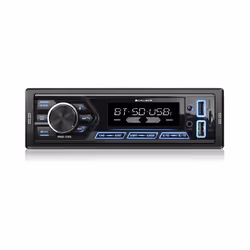 Autoradio avec Bluetooth - Autoradio avec USB SD AUX FM - 1 DIN - Appels mains libres - Port de chargement USB - 4 x 55 Watt