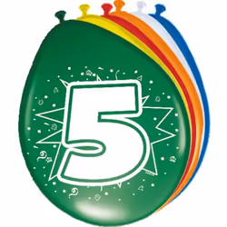 Folat 08205, Ballon-jouet, Latex, Multicolore, Anniversaire, Ovale, 30 cm