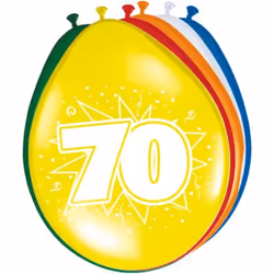 Folat 08270, Ballon-jouet, Latex, Multicolore, Anniversaire, Ovale, 30 cm