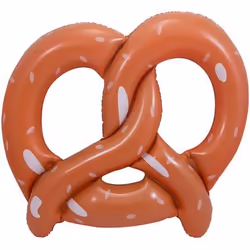 Folat Bretzel Gonflable Fête de la bière d'octobre, Ballon-jouet, Plastique, Marron, Soirée à thème, Chiffre, 450 mm
