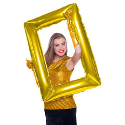Cadre gonflable - Or - 85 x 60 cm - Rectangulaire - Plastique - Objets décoratifs
