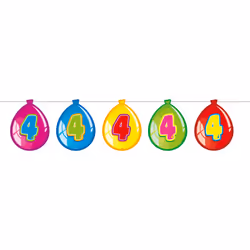 Folat 65504, Guirlande, Multicolore, Anniversaire, 320 mm, 210 mm, 10 mm