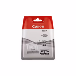 Canon Cartouche d'encre noire PGI-520BK (lot de deux paquets), Encre à pigments, 2 pièce(s), Multi pack