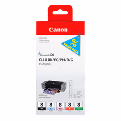 Canon Multipack de 5 cartouches d'encre CLI-8 BK/PC/PM/R/G, Encre à colorant, 5 pièce(s), Multi pack