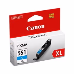 Canon CLI-551XL C w/sec, Rendement élevé (XL), Encre à colorant, 1 pièce(s)