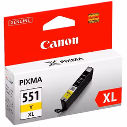 Canon CLI-551XL Y w/sec, Rendement élevé (XL), Encre à pigments, 11 ml, 1 pièce(s), Paquet unique