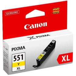 Canon CLI-551XL Y w/sec cartouche d'encre 1 pièce(s) Original Rendement élevé (XL) Jaune