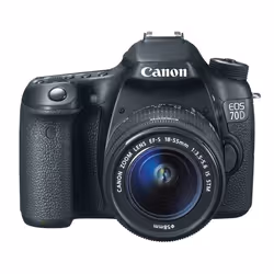 Canon EOS 70D + EF-S 18-55mm, 20,2 MP, 5472 x 3648 pixels, CMOS, Full HD, Écran tactile, Noir