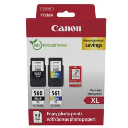 Canon Cartouche d'encre à haut rendement PG-545XL/CL-546XL + Pack économique de papiers photo