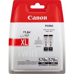 Canon Cartouche d'encre noire à haut rendement PGI-570BK XL (double pack)