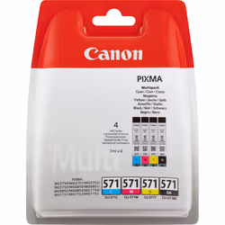 Canon Multipack de cartouches d'encre CLI-571 BK/C/M/Y, 4 pièce(s), Multi pack