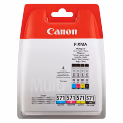 Canon Multipack de cartouches d'encre CLI-571 BK/C/M/Y, 4 pièce(s), Multi pack