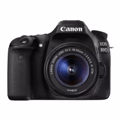 Canon EOS 80D + EF-S 18-55 IS STM, 24,2 MP, 6000 x 4000 pixels, CMOS, Full HD, 650 g, Noir