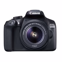 Canon EOS 1300D+ EF-S 18-55mm, 18 MP, 5184 x 3456 pixels, CMOS, Full HD, Noir