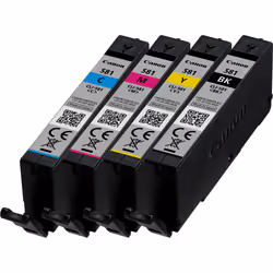 Canon Multipack de cartouches d'encre CLI-581 BK/C/M/Y, Encre à pigments, 5,6 ml, 5,6 ml, Multi pack