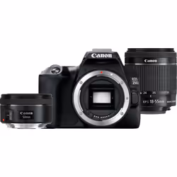 Canon EOS 250D, noir, 24,1 MP, 6000 x 4000 pixels, CMOS, 4K Ultra HD, Écran tactile, Noir