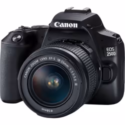 Canon EOS 250D + EF-S 18-55mm f/3.5-5.6 III + EF 75-300mm f/4-5.6 III Kit d'appareil-photo SLR 24,1 MP CMOS 6000 x 4000 pixels Noir