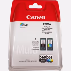 Canon PG-560 / CL-561, Rendement standard, Encre à pigments, 7,5 ml, 8,3 ml, 2 pièce(s), Multi pack