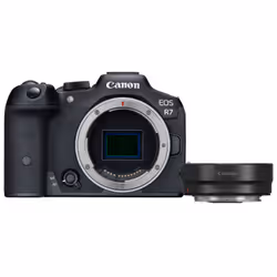 Canon EOS R7 + EF- R, 32,5 MP, 6960 x 4640 pixels, CMOS, 4K Ultra HD, Écran tactile, Noir
