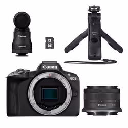 Canon EOS R50 Mirrorless Camera Content Creator Kit, 24,2 MP, 6000 x 4000 pixels, CMOS, 4K Ultra HD, Écran tactile, Noir