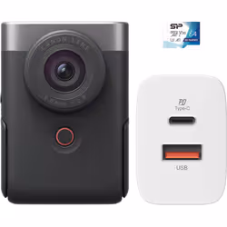 Canon PowerShot V10, 20 MP, 5472 x 3648 pixels, CMOS, 4K Ultra HD, Écran tactile, Noir, Argent