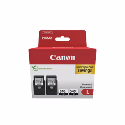 Canon PG-540L, High (L) Yield, Noir, 2 pièce(s), 2 pages, Emballage double