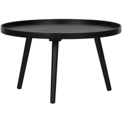 Woood - Table basse ronde 60x60x34 cm décor noir - meera
