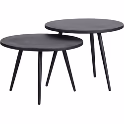 Que vous receviez des invités ou que vous vous détendiez simplement à l'extérieur, ce lot de 2 tables d'appoint de jardin en  ...