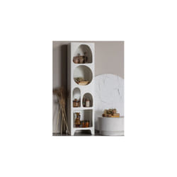 Woood - Etagère 5 niches design 47,5x32x180 cm blanche