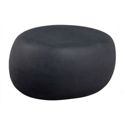 Whitelabel - Table basse galet 65x49x31 cm en fibre d'argile noir
