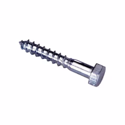 Vis à bois tête hexagonale acier zingué blanc partiellement filetée 7x40mm boîte de 100 pièces