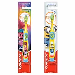 Colgate Minions&Trolls Zahnbürste 2-6, Brosse à dents, Enfant, Multicolore, 2 an(s), 6 an(s)
