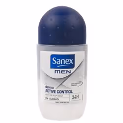 Sanex Men Dermo Active Control 50ml, Hommes, Anti-transpirant, Déodorant roll-on, 50 ml, 24 h, Peau normale