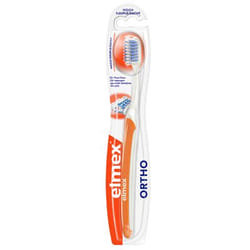elmex ORTHO brosse à dents Orange, Blanc Adulte
