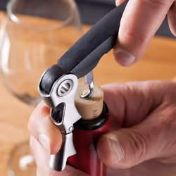 Vacu Vin 8714793685147 tire-bouchon Couteau de sommelier Noir, Acier inoxydable