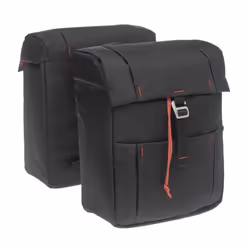 Sacoche double pour vélo - New Looxs - Vigo - 37 litres - Polyester hydrofuge - Noir