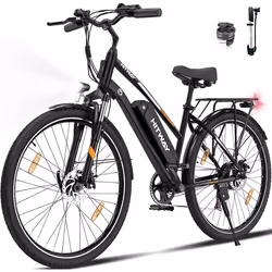 Vélo électrique VAE - HITWAY - Noir - 28- Batterie Amovible 250W 36V 12Ah - Shimano 7 Vitesses - VTT Électrique