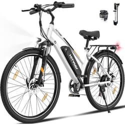 Vélo électrique VAE - HITWAY - Blanc - 28- Batterie Amovible 250W 36V 12Ah - Shimano 7 Vitesses - VTT Électrique