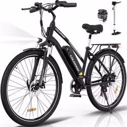 COLORWAY Vélo Électrique 28 VAE - E-BIKE VTT Batterie amovible 36V 15Ah - Moteur 250W - Shimano 7 Vitesses - Noir