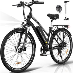 COLORWAY Vélo Électrique 28 VAE - E-BIKE VTT Batterie amovible 36V 15Ah - Moteur 250W - Shimano 7 Vitesses - Noir