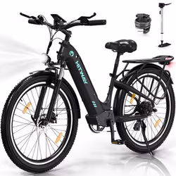 HITWAY 26X3.0 Vélo Électrique VAE 250W E-Bike Batterie Amovible 48V 18AH Shimano 7 Vitesse Noir