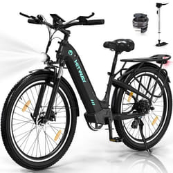 HITWAY 26X3.0 Vélo Électrique VAE 250W E-Bike Batterie Amovible 48V 18AH Shimano 7 Vitesse Noir