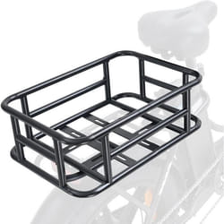 Panier de Vélo Arrière HITWAY HK1 - Résistant à leau - Montage Facile - Métal Noir
