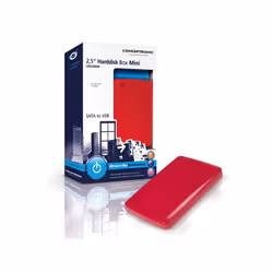 Conceptronic 2,5" Harddisk Box Mini Red